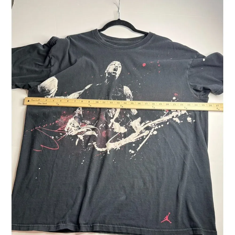 Jordan‎ Jumpman T Shirt Dwayne Wade 2XL Black Graphic Retro